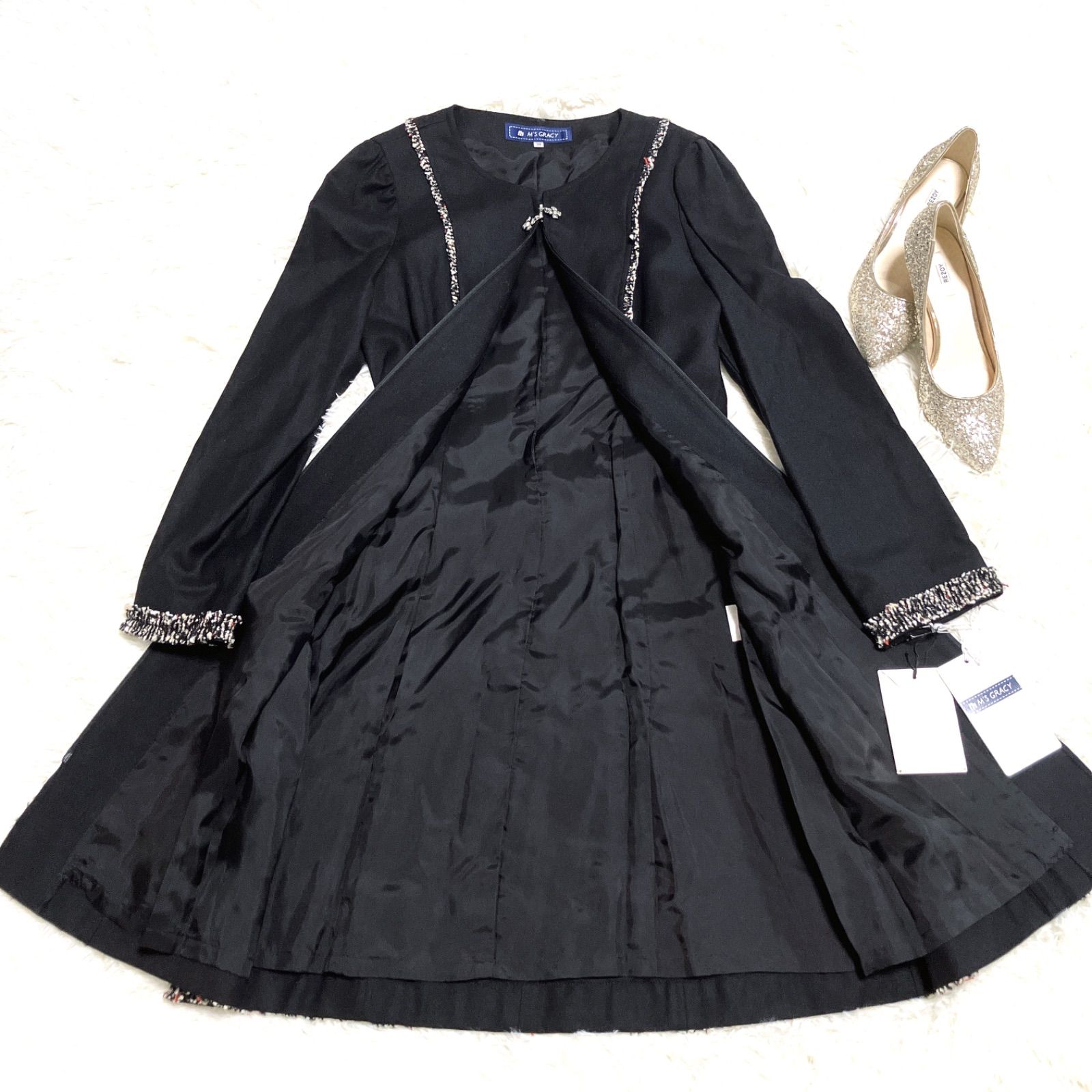 タグ付き未使用品】M'S GRACY エムズグレイシー ノーカラーコート