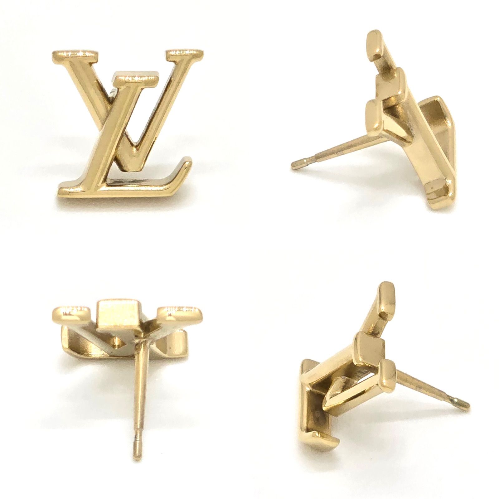 LOUIS VUITTON ルイヴィトン M00743 ピアス・LV アイコニック 両耳 LV