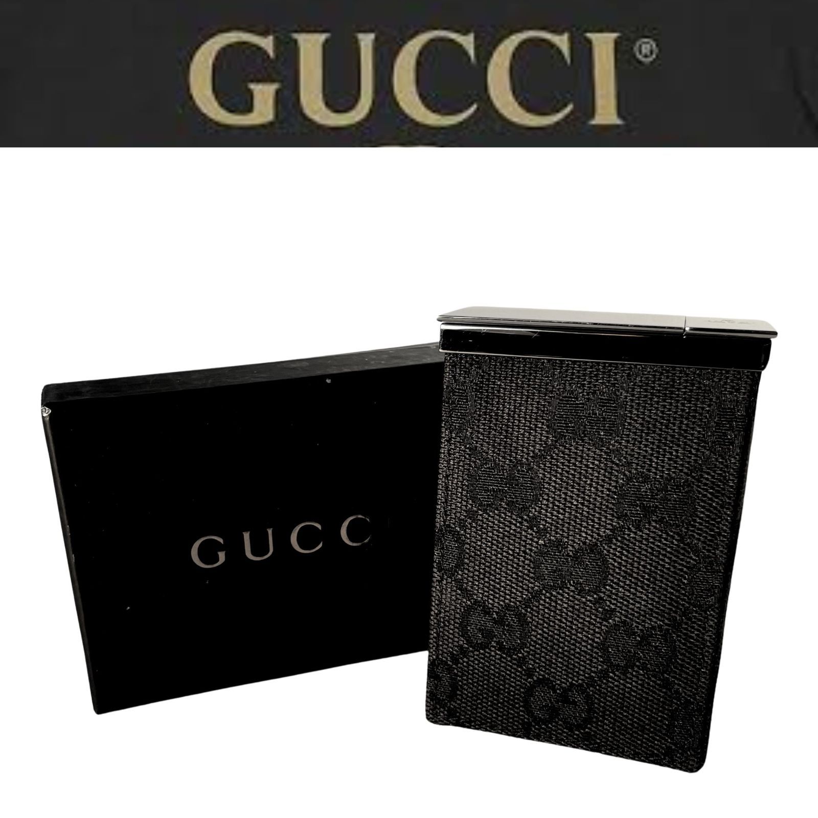 新品級/極美品】 GUCCI グッチ シガレットケース GGキャンバス