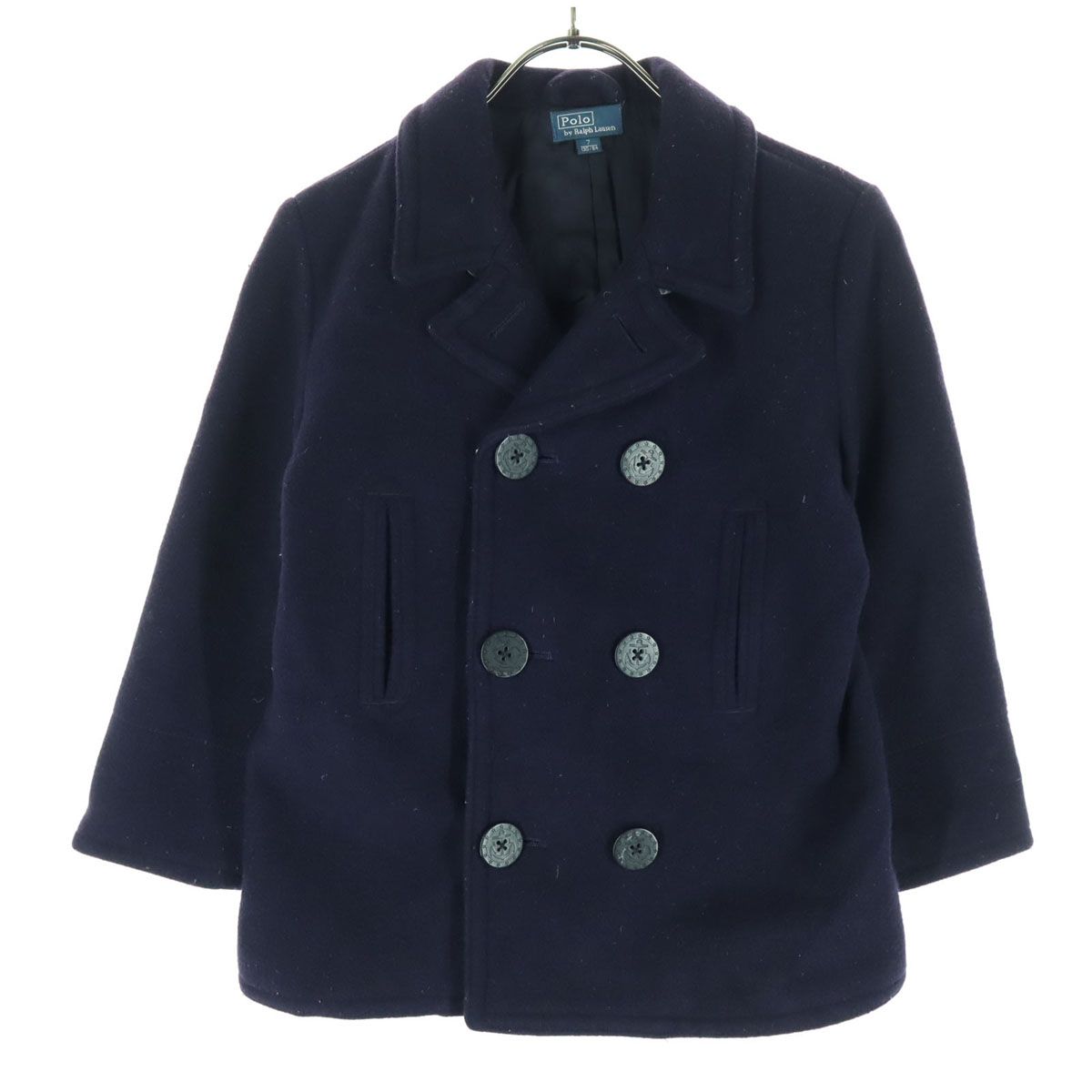 【お買い得，2026】 Polo by Ralph Lauren ポロバイラルフローレン 長袖 ピーコート 130 ネイビー キッズ 古着 その他