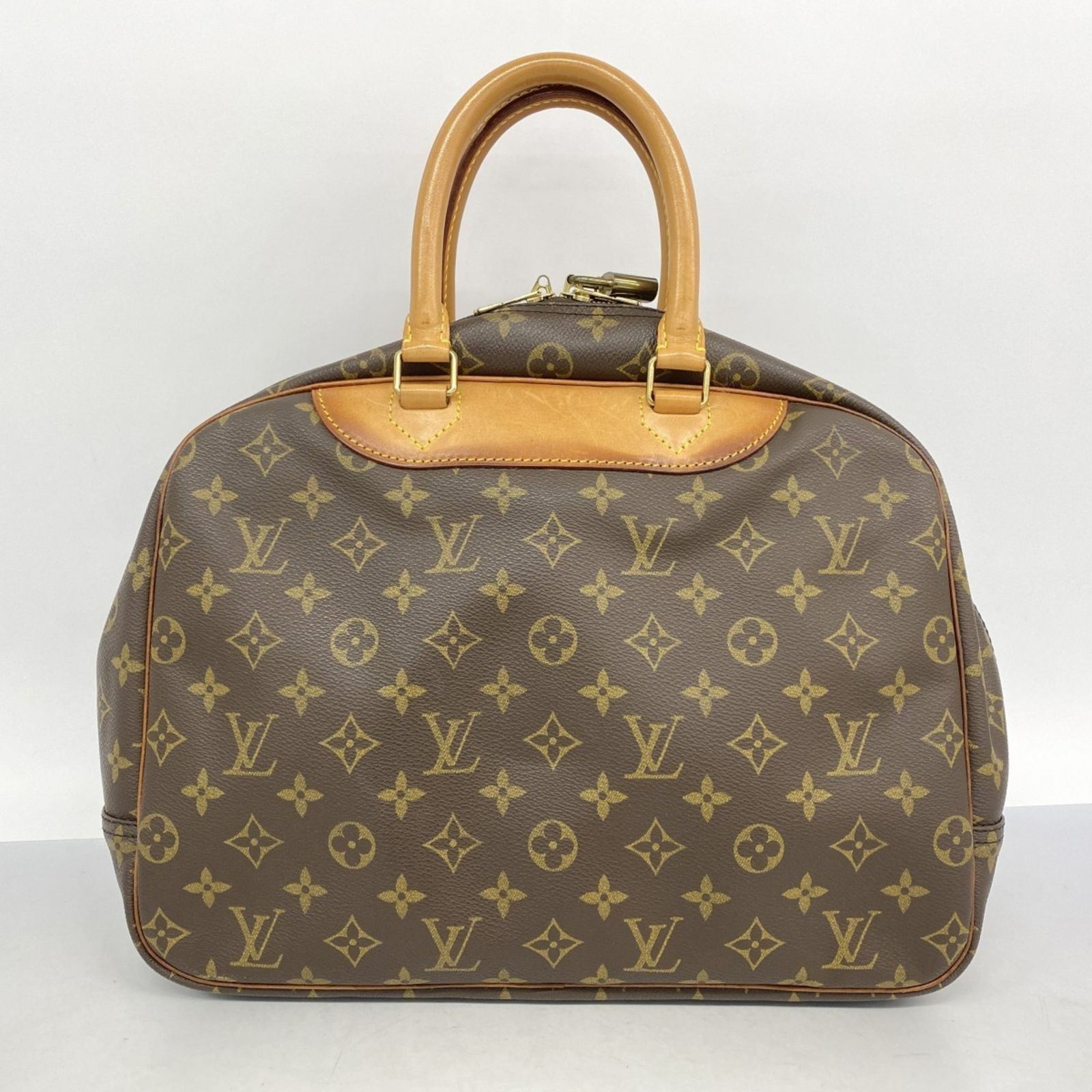リョウ【美品】ルイヴィトン モノグラム ドーヴィル ハンドバッグ ブラウン LOUIS VUITTON ルイヴィトン モノグラム ドーヴィル ブラウン M47270