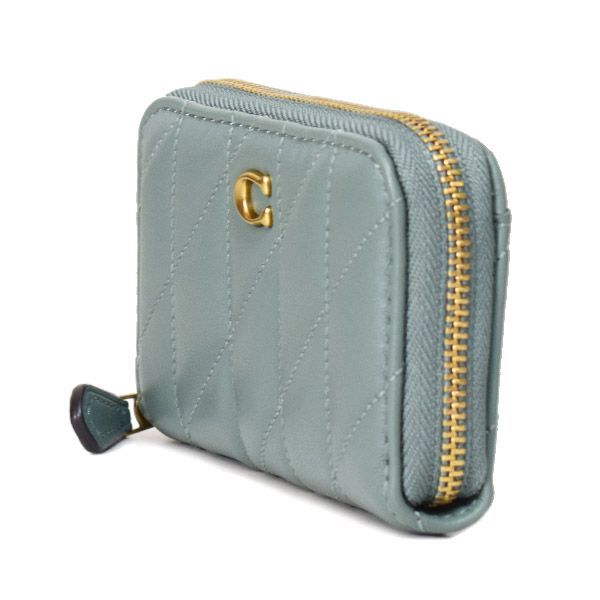 コーチ カードケース COACH レザー キルティング ピロー ロゴ スモール