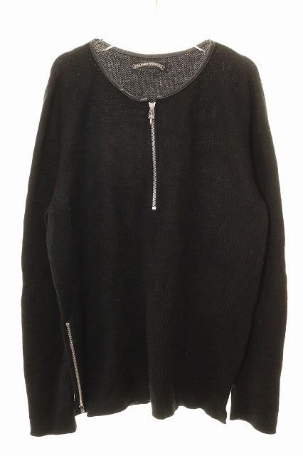 クロムハーツ CHROME HEARTS レザーパイピング ダガー ハーフジップ