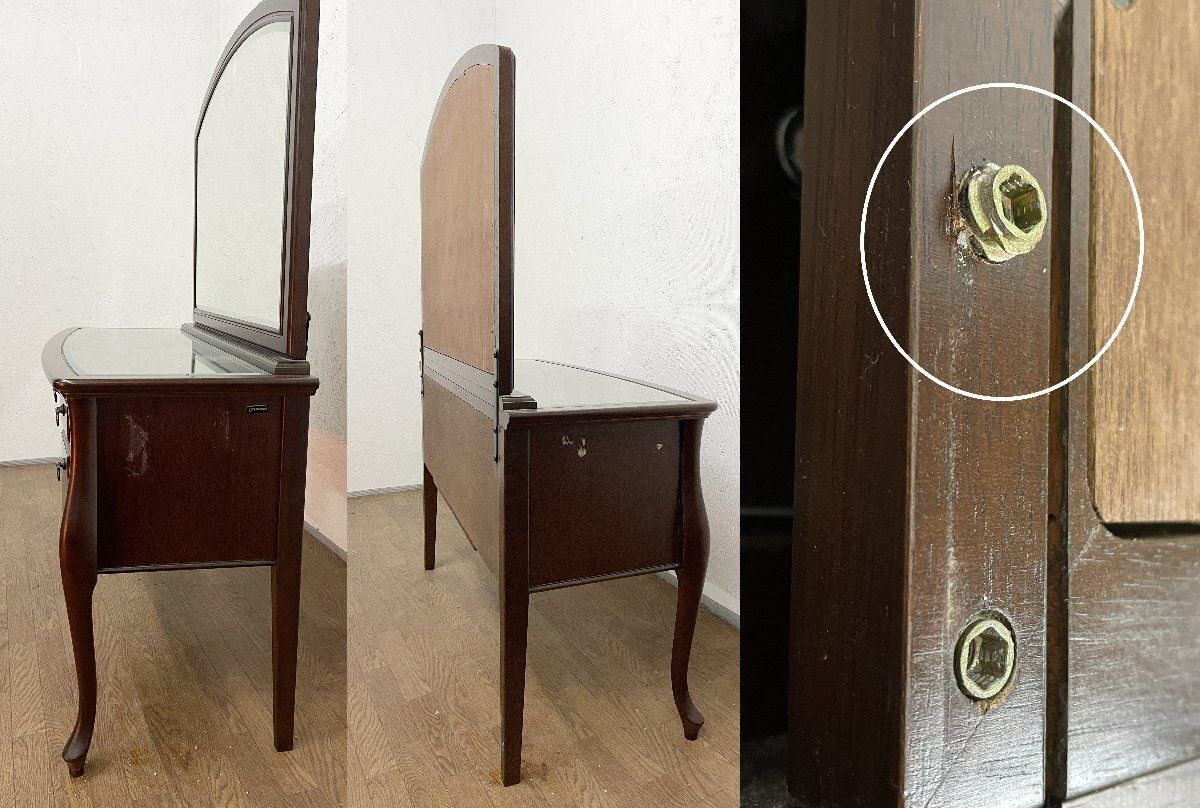 ○マルニ木工 maruni 地中海 ベルサイユ ドレッサー＆チェアセット