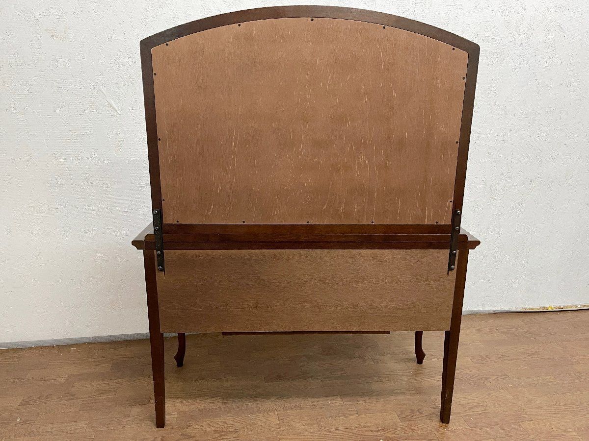 マルニ　ベルサイユ　木製ドレッサー・鏡台　天板ガラス有り　猫脚　(椅子は別出品) マルニ ベルサイユ 木製ドレッサー・鏡台 天板ガラス有り 猫脚 (椅子は