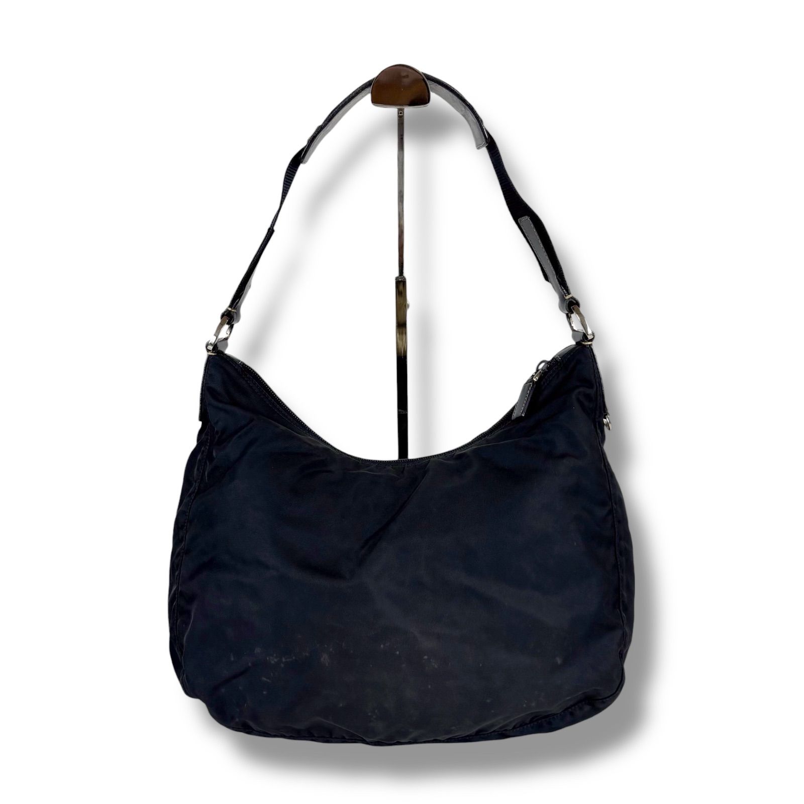 PRADA テスートナイロン ボディバッグ ネイビー プラダ PRADA ワンショルダーバッグ トライアングルロゴ ホーボー