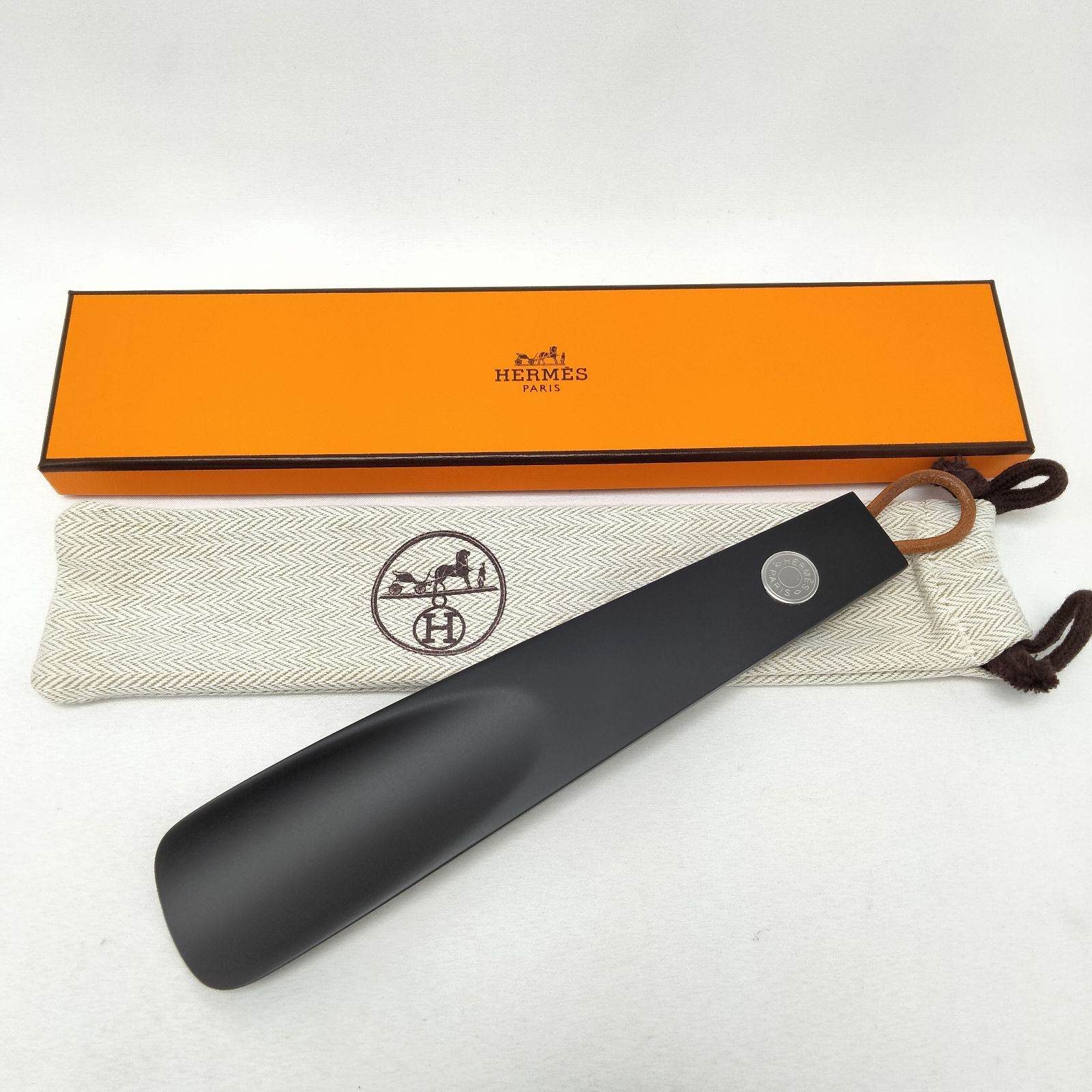 美品✨️HERMES✨️エルメス セリエ シューホーン ウッド 靴ベラ