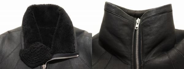 リックオウエンス Rick Owens 14AW INTARSIA SHEARING JACKET BLACK 48