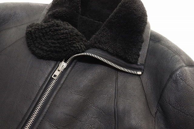 リックオウエンス Rick Owens 14AW INTARSIA SHEARING JACKET BLACK 48