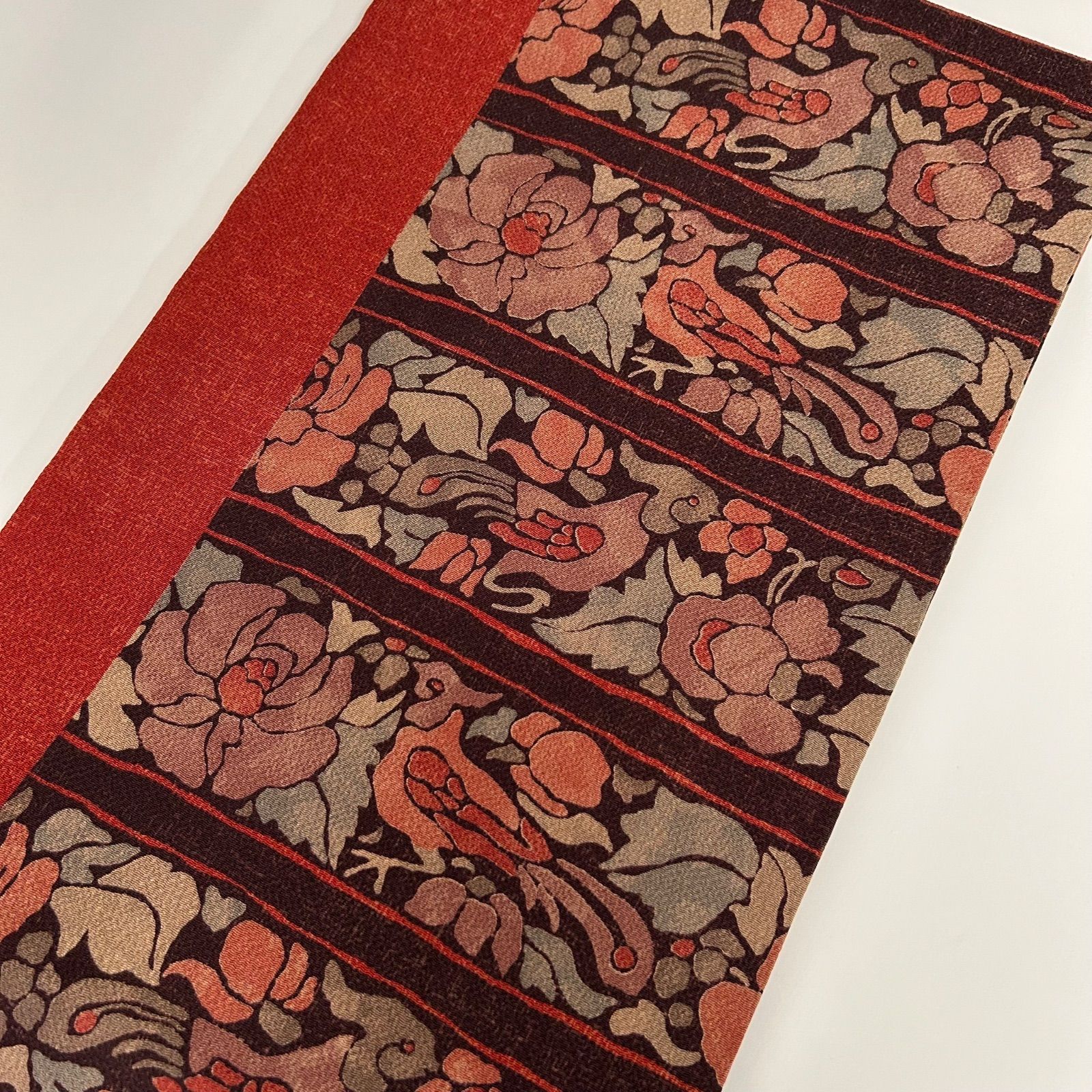 名古屋帯 正絹 縮緬 染めの花草 九寸 MA-2702 - メルカリ