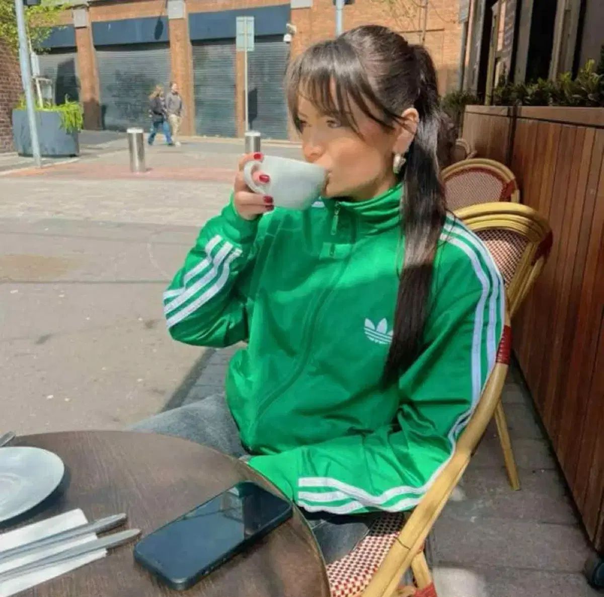 アディダス ファイヤーバード 緑 必須アイテム トラックジャージ レア