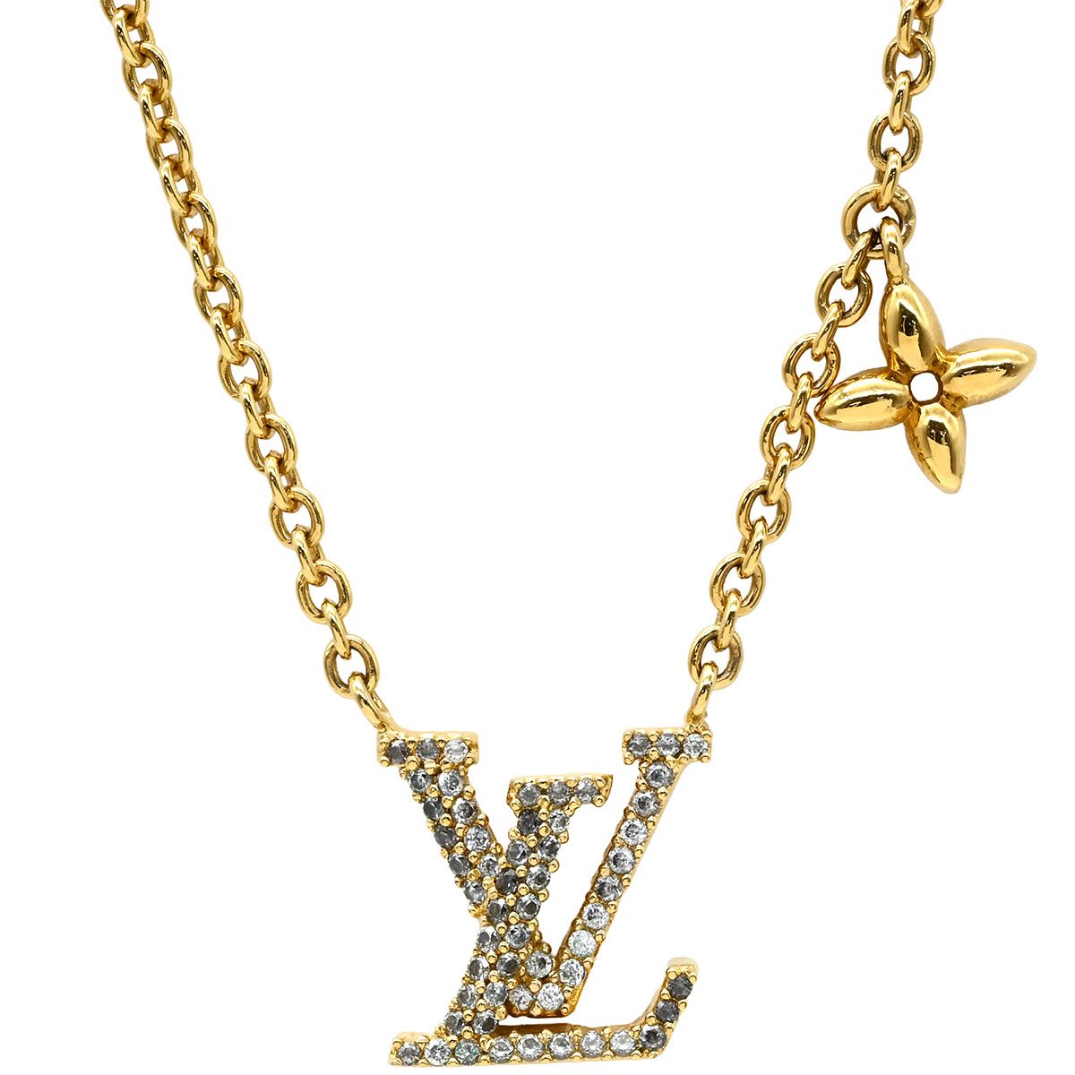 ルイヴィトン LOUIS VUITTON ネックレス LV アイコニック GP ストラス