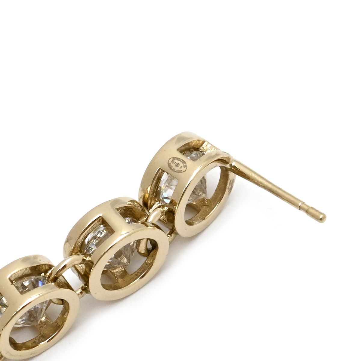シャネル CHANEL ピアス ココマーク ロゴ ドロップ GP ラインストーン 