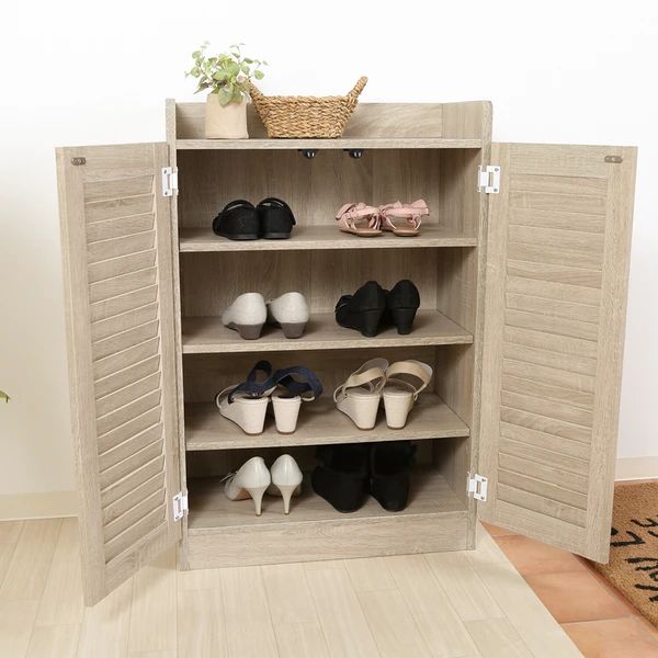 送料無料】シューズボックス 木目調 シューズラック 下駄箱 玄関 収納