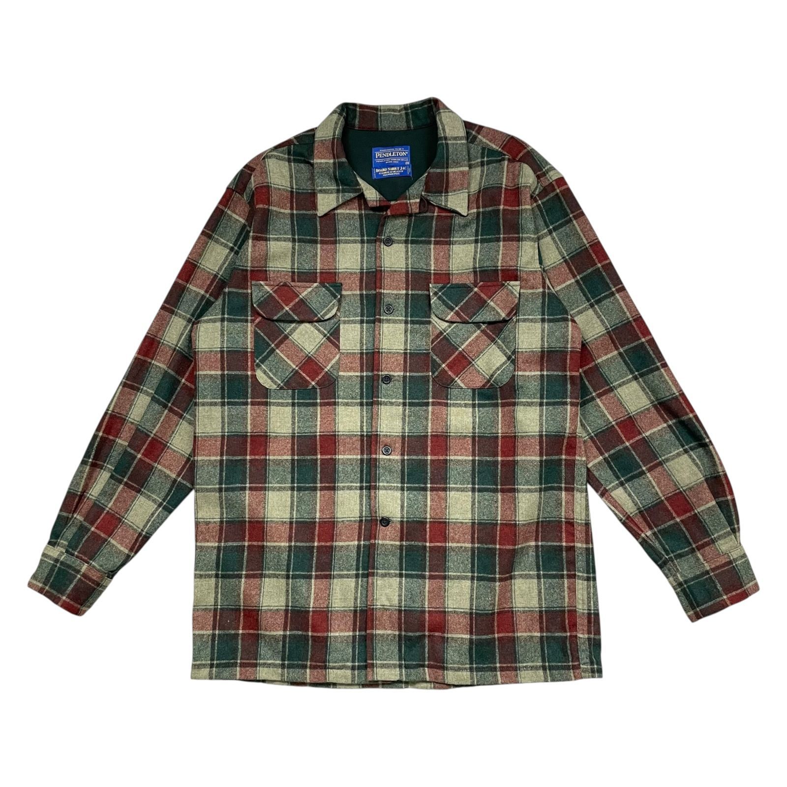 00s PENDLETON オンブレ ウール ボードシャツ 開襟 チェック L 00s PENDLETON オンブレ ウール ボードシャツ 開襟 チェック L