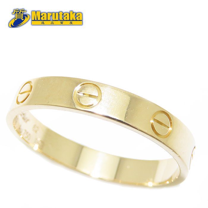 Cartier ミニラブリング 750 YG K18 #62 約21.5号 カルティエ 人気