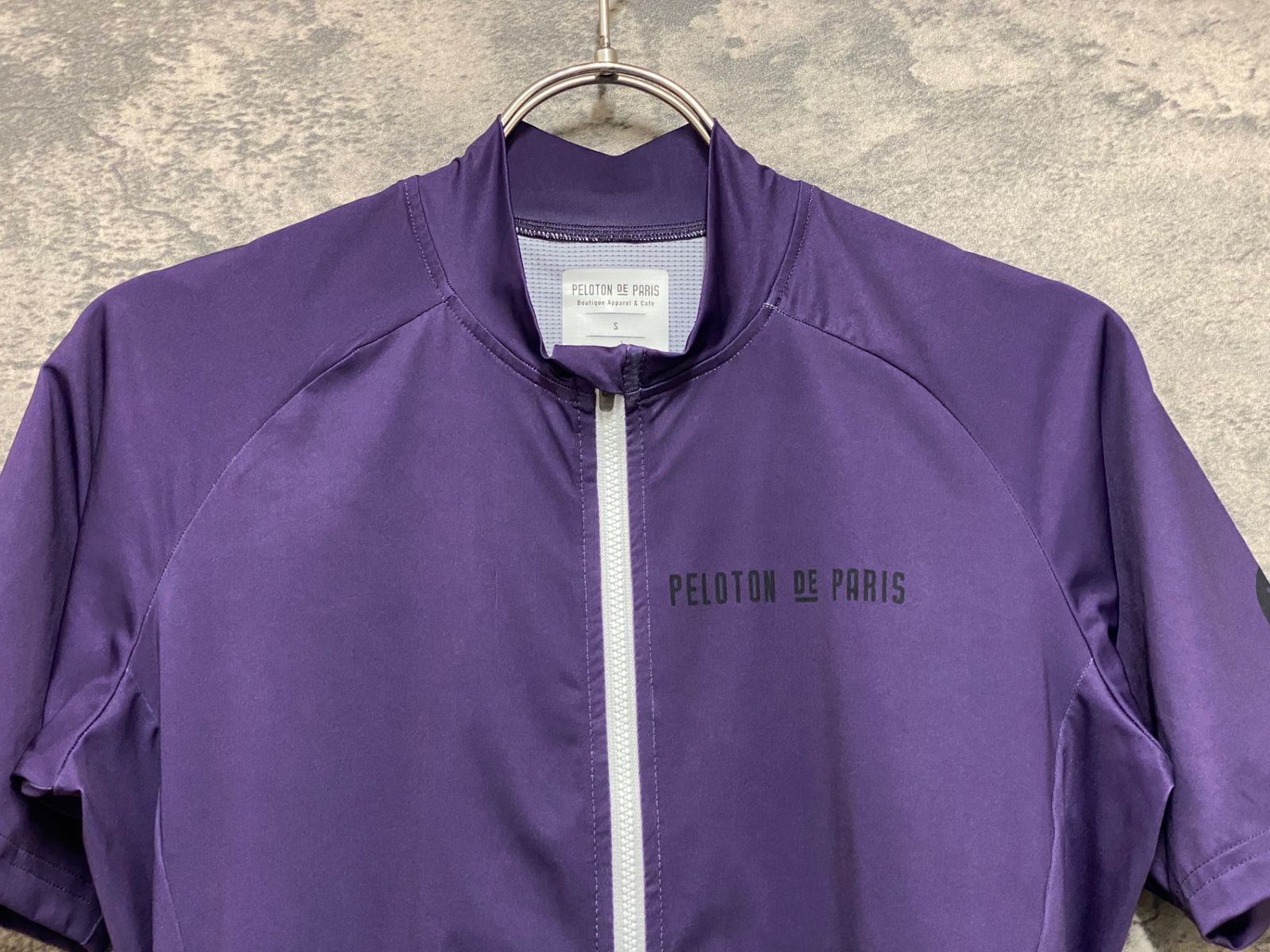 JQ128 プロトンドパリ Peloton de Paris 半袖 サイクルジャージ 紫 S