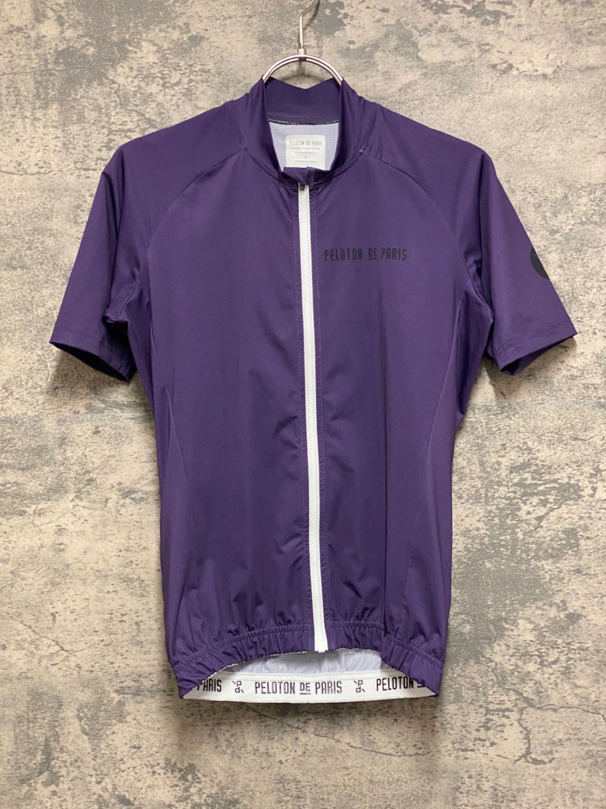 JQ128 プロトンドパリ Peloton de Paris 半袖 サイクルジャージ 紫 S
