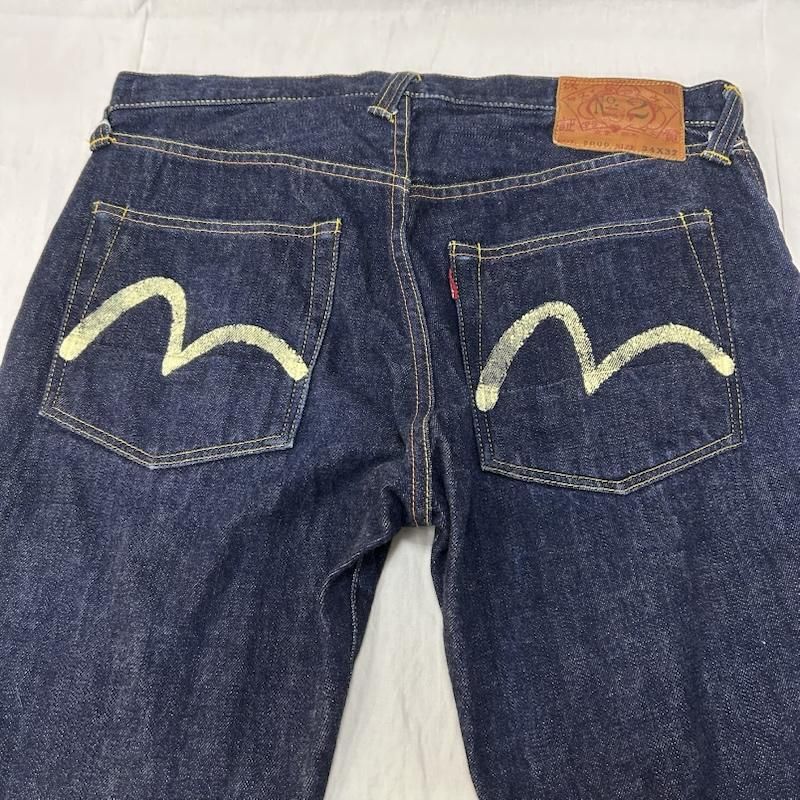 エヴィス No.2 Lot.2000 黄色カモメ ストレートデニム ボタンフライ