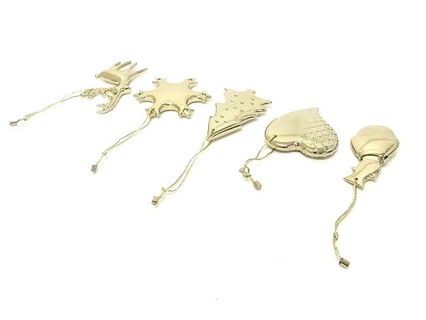 □極美品□ GRAFF グラフ クリスマスオーナメント 5個セット ゴールド