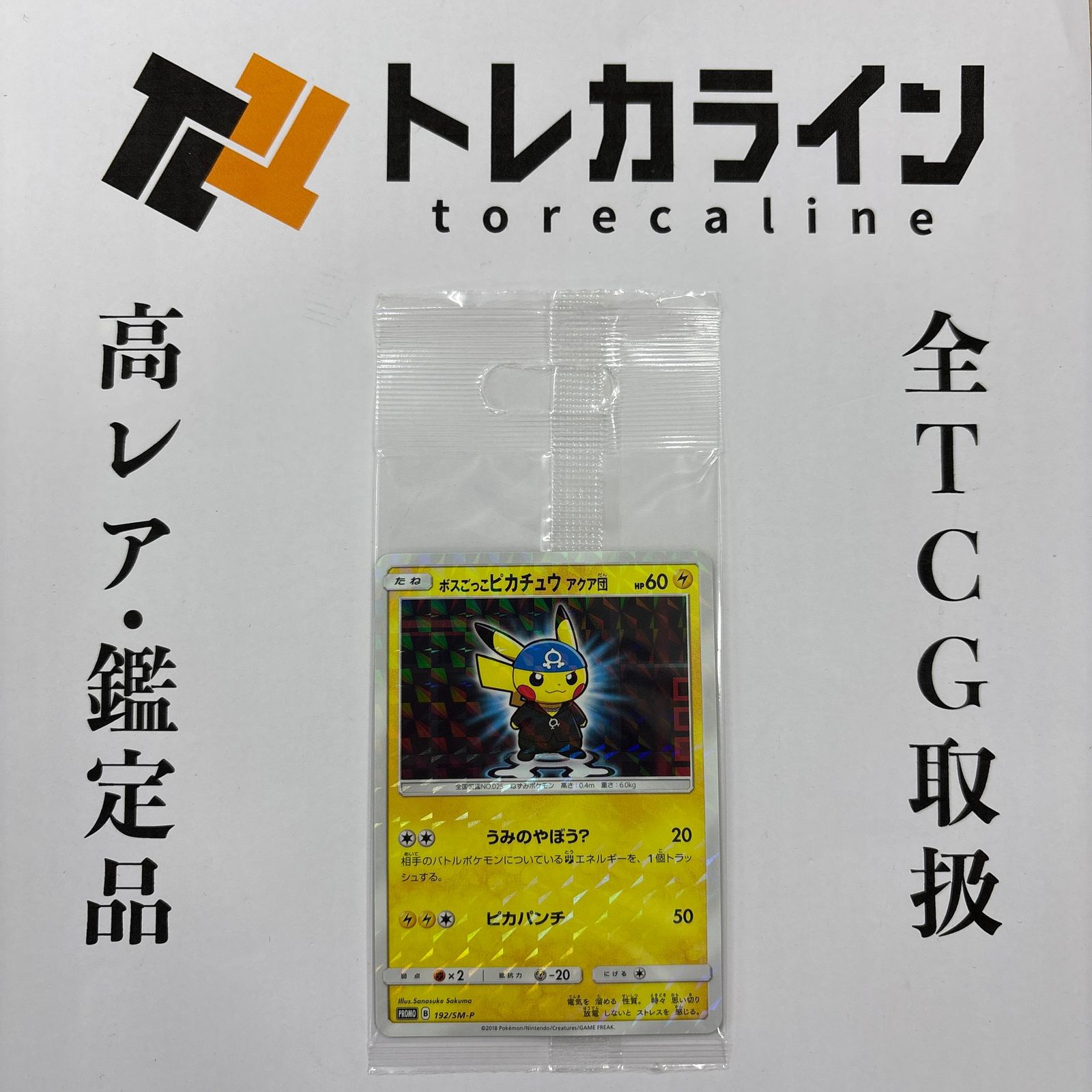 ポケモンカードゲームボスごっこピカチュウ アクア団 PROMO 192/S-P 未