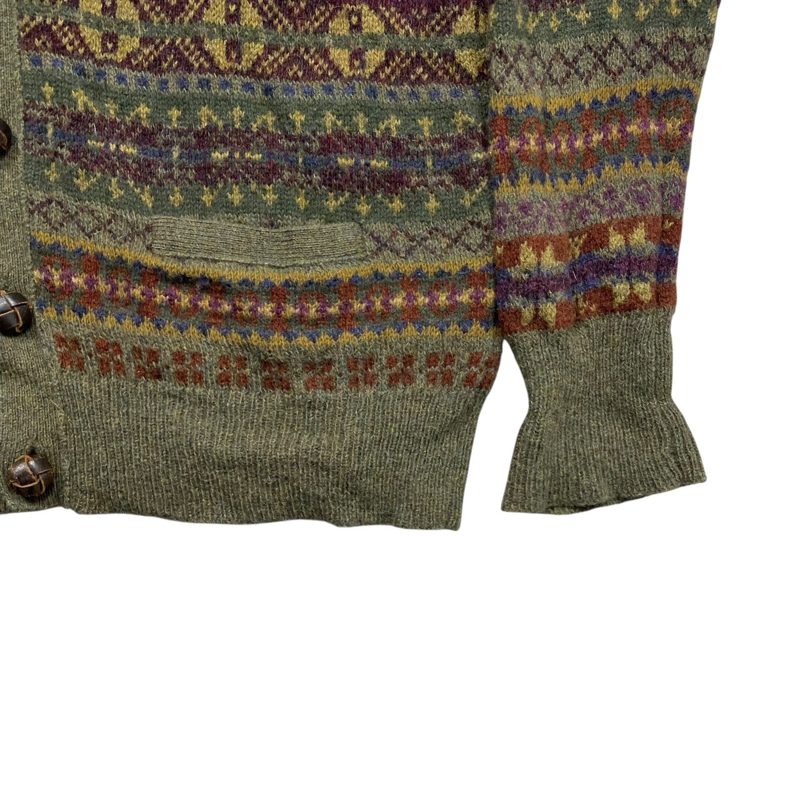 US ポロラルフローレン フェアアイル ウール ニット カーディガン サイズ L  木の実 ボタン