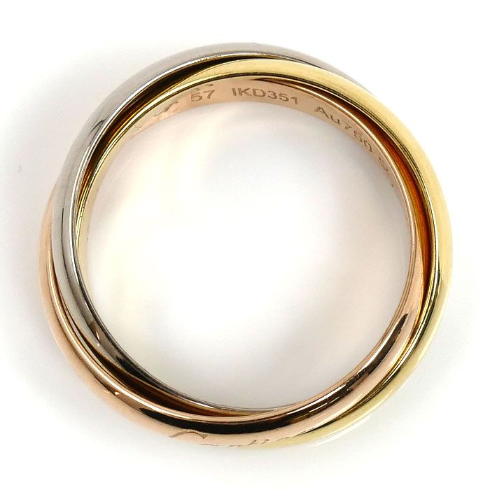 CARTIER カルティエ K18YG/PG/WG トリニティ リング・指輪 16.5号 57