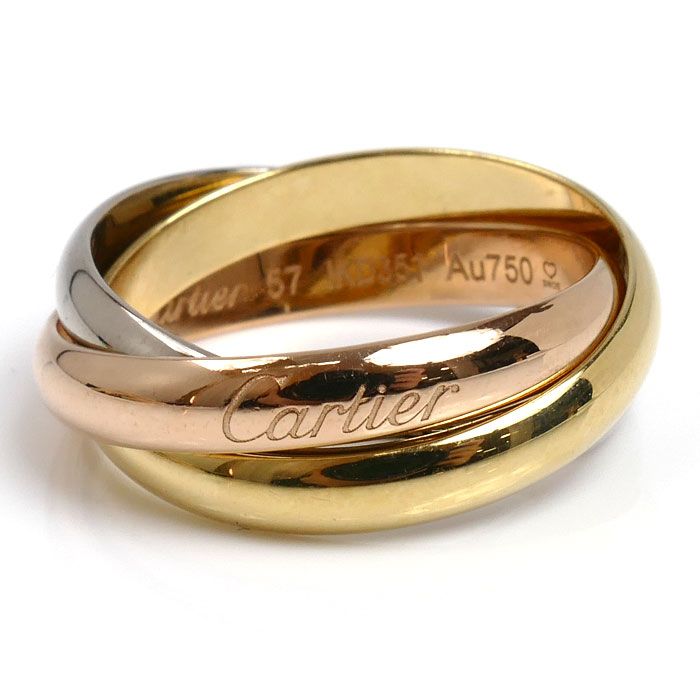 CARTIER カルティエ K18YG/PG/WG トリニティ リング・指輪 16.5号 57