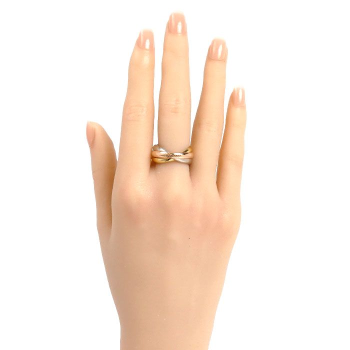 CARTIER カルティエ K18YG/PG/WG トリニティ リング・指輪 16.5号 57