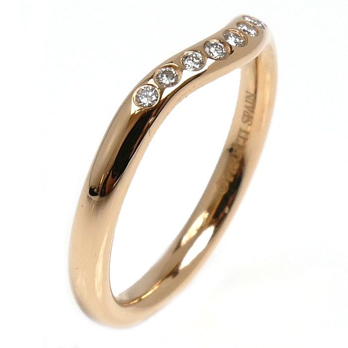 TIFFANY&Co. ティファニー K18PG ピンクゴールド カーブドバンド 9P