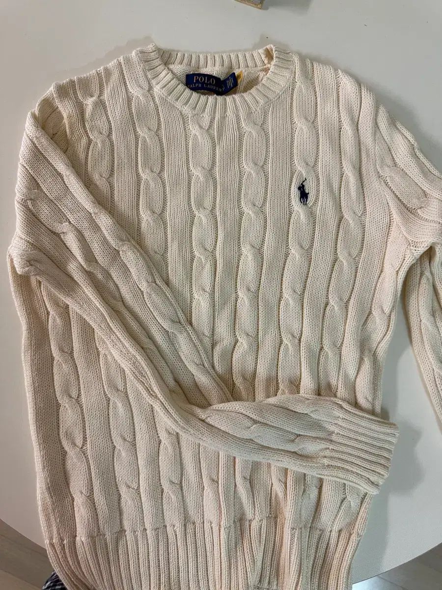 ポロ ラルフローレン 注文 ケーブル ニット アイボリー ラルフローレン