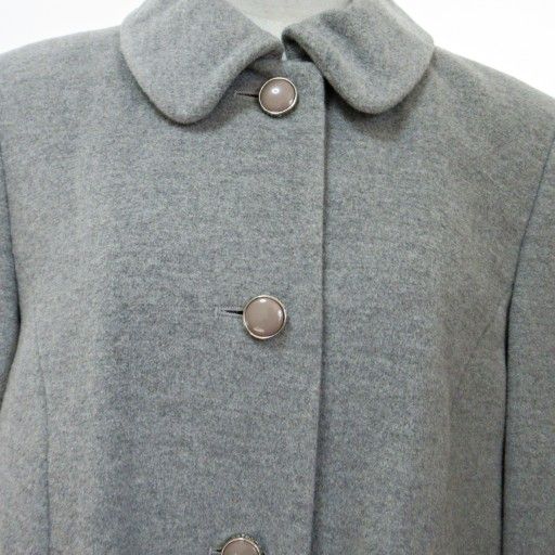 クレージュ courreges アンゴラ ウール混 ステンカラーコート