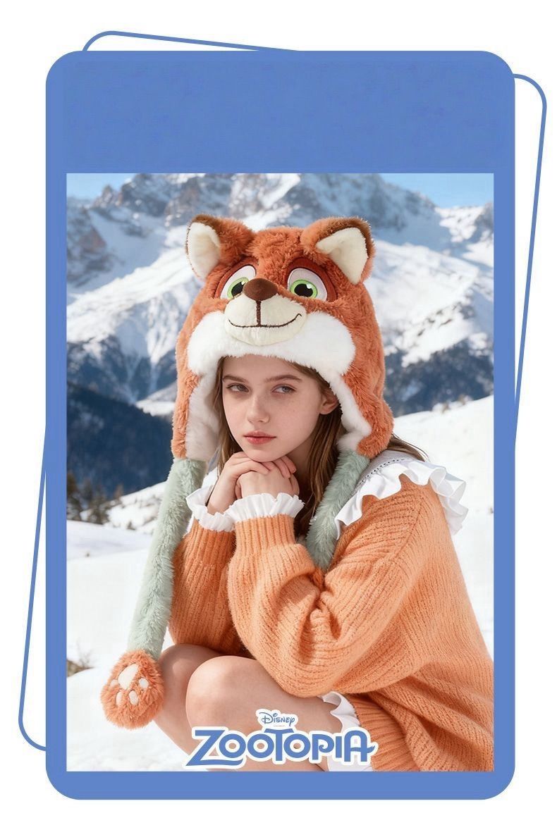 ニック きつね 帽子 ファンキャップ 冬 ズートピア ディズニー 公式