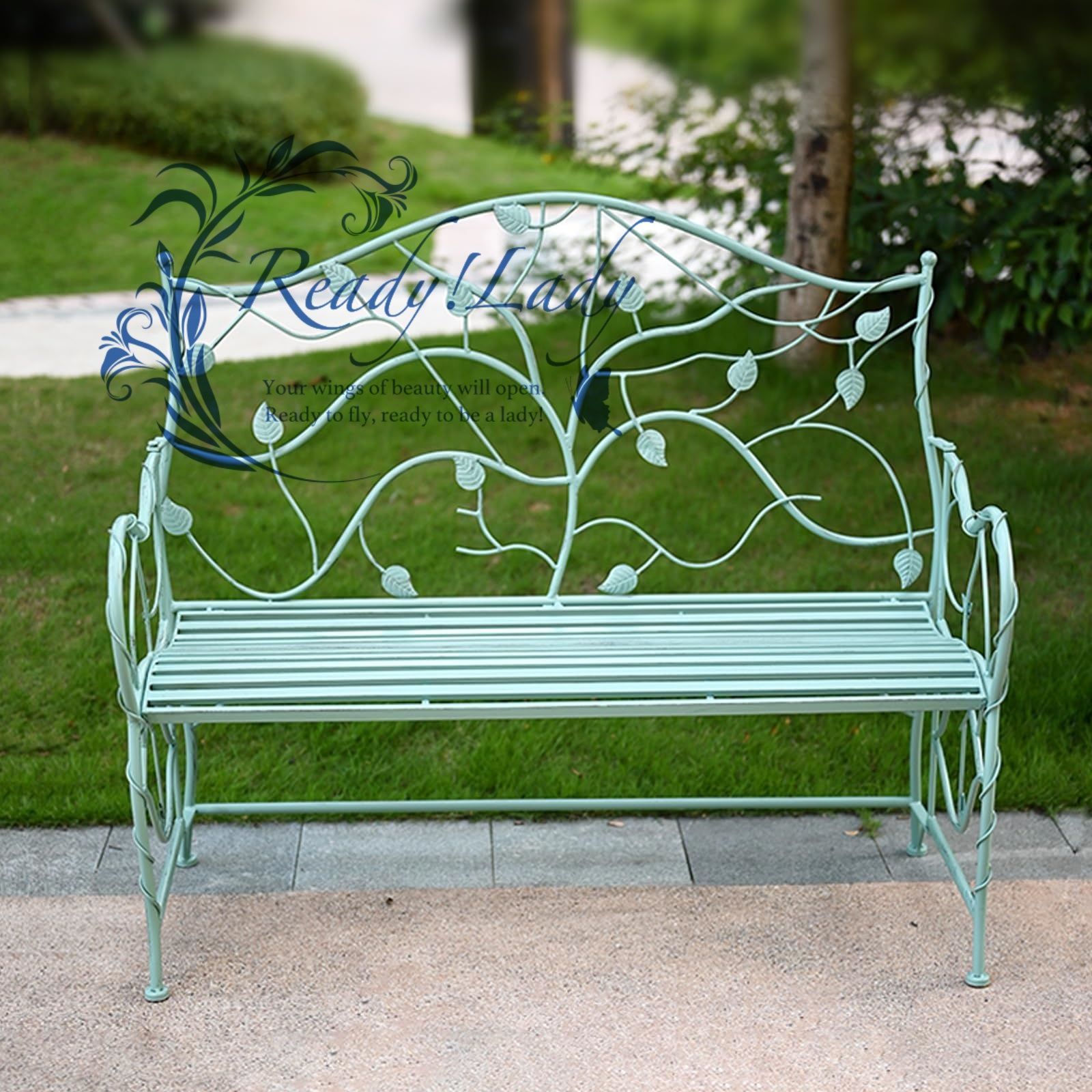 ガーデンチェア 耐候性ガーデンベンチ（背もたれ付き）、パークベンチ