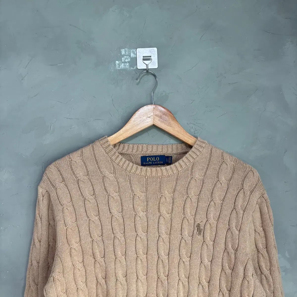 RALPH ラルフローレン POLO LAUREN ケーブル編み セーター ベージュ