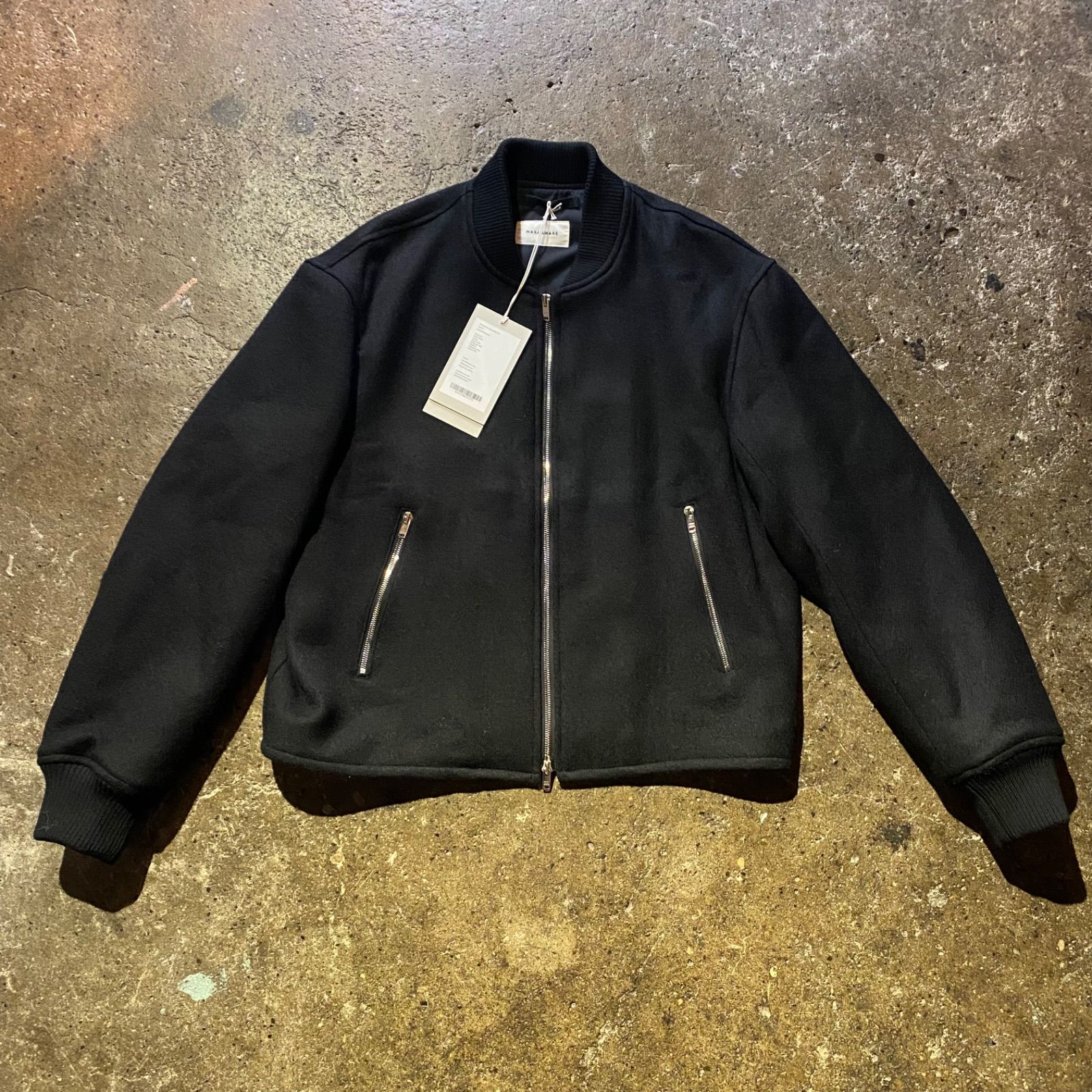 MARKAWARE 24AW ORGANIC WOOL DOUBLE CLOTH SHORT BOMBER JACKET 