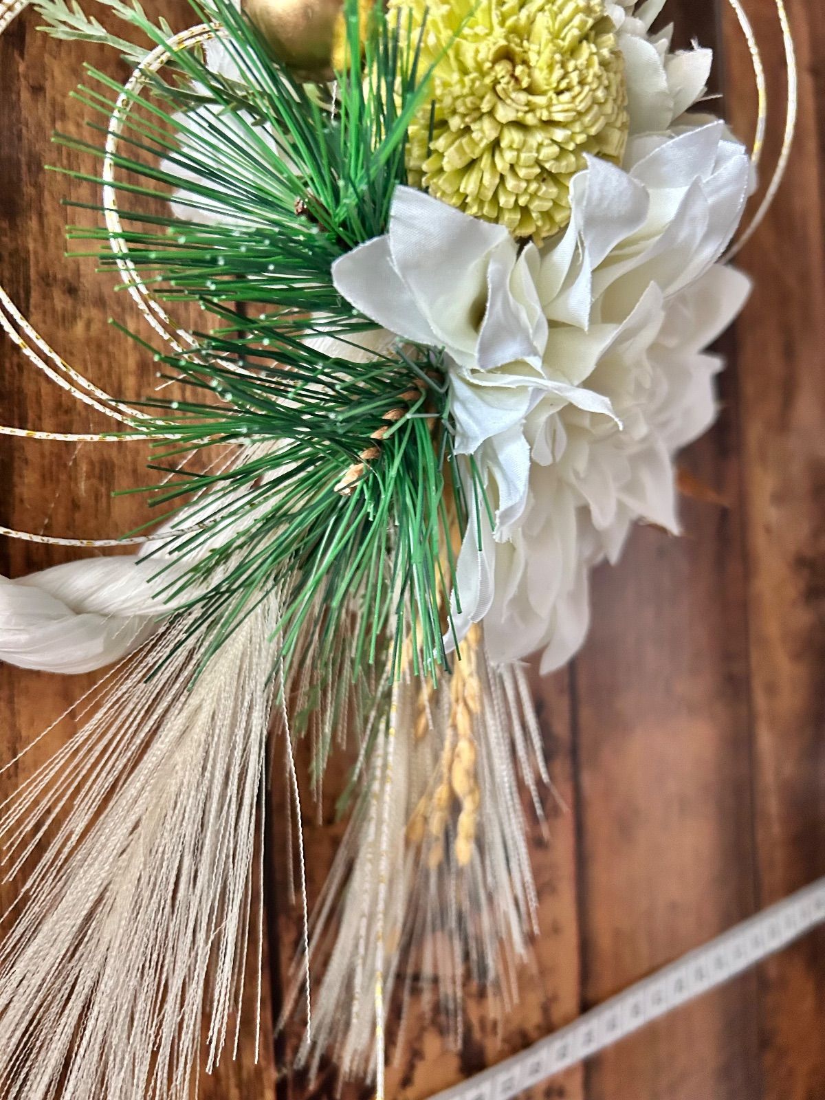 7-265 しめ縄リース しめ縄飾り お正月リース お正月飾り 門扉