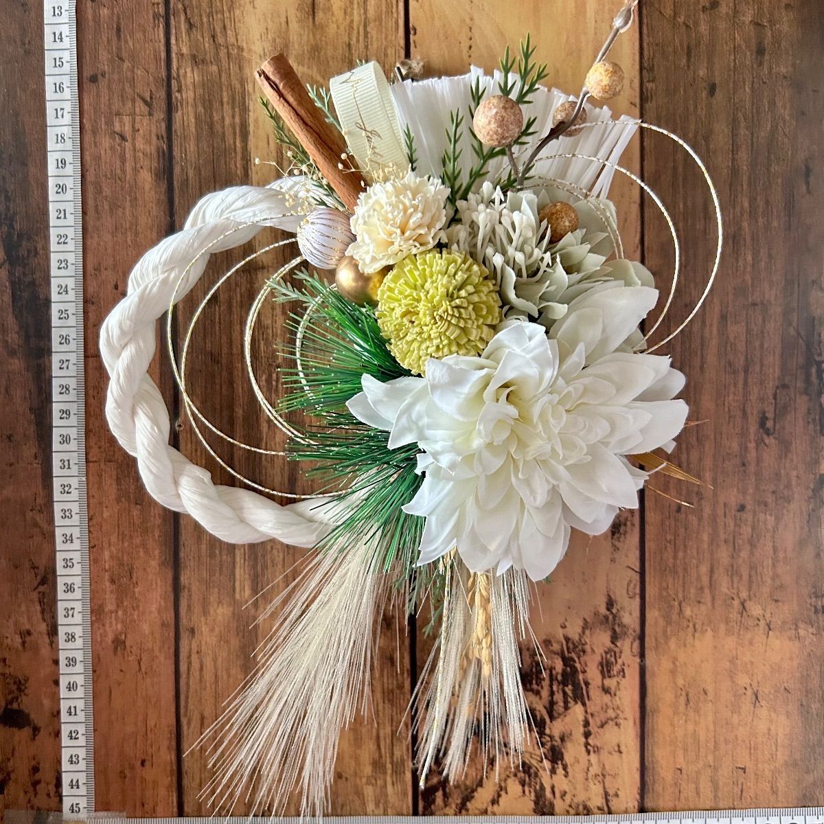 お正月飾り　しめ飾りリース262 7-265 しめ縄リース しめ縄飾り お正月リース お正月飾り 門扉