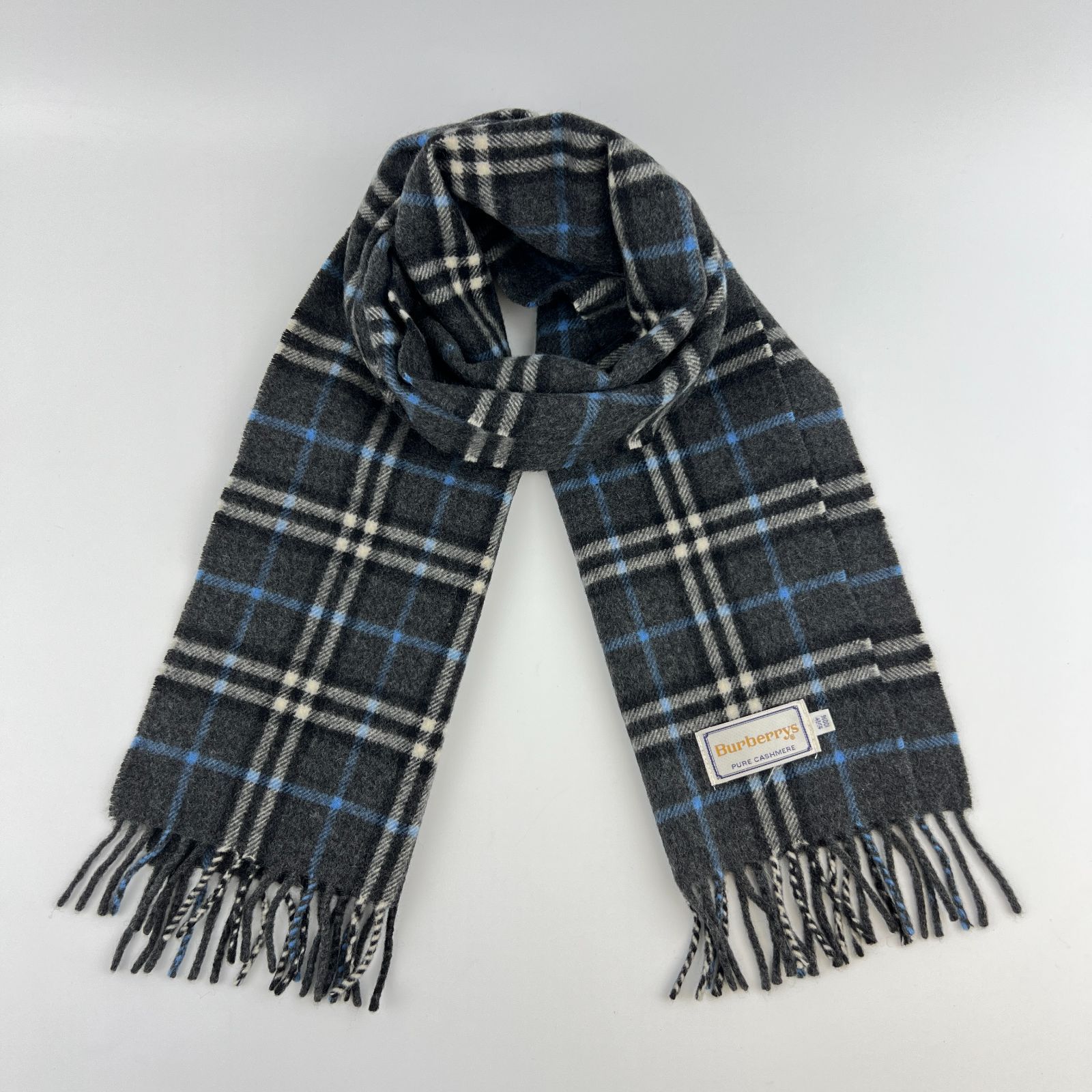 中古】BURBERRY バーバリー ノバチェック マフラー カシミヤ マルチ
