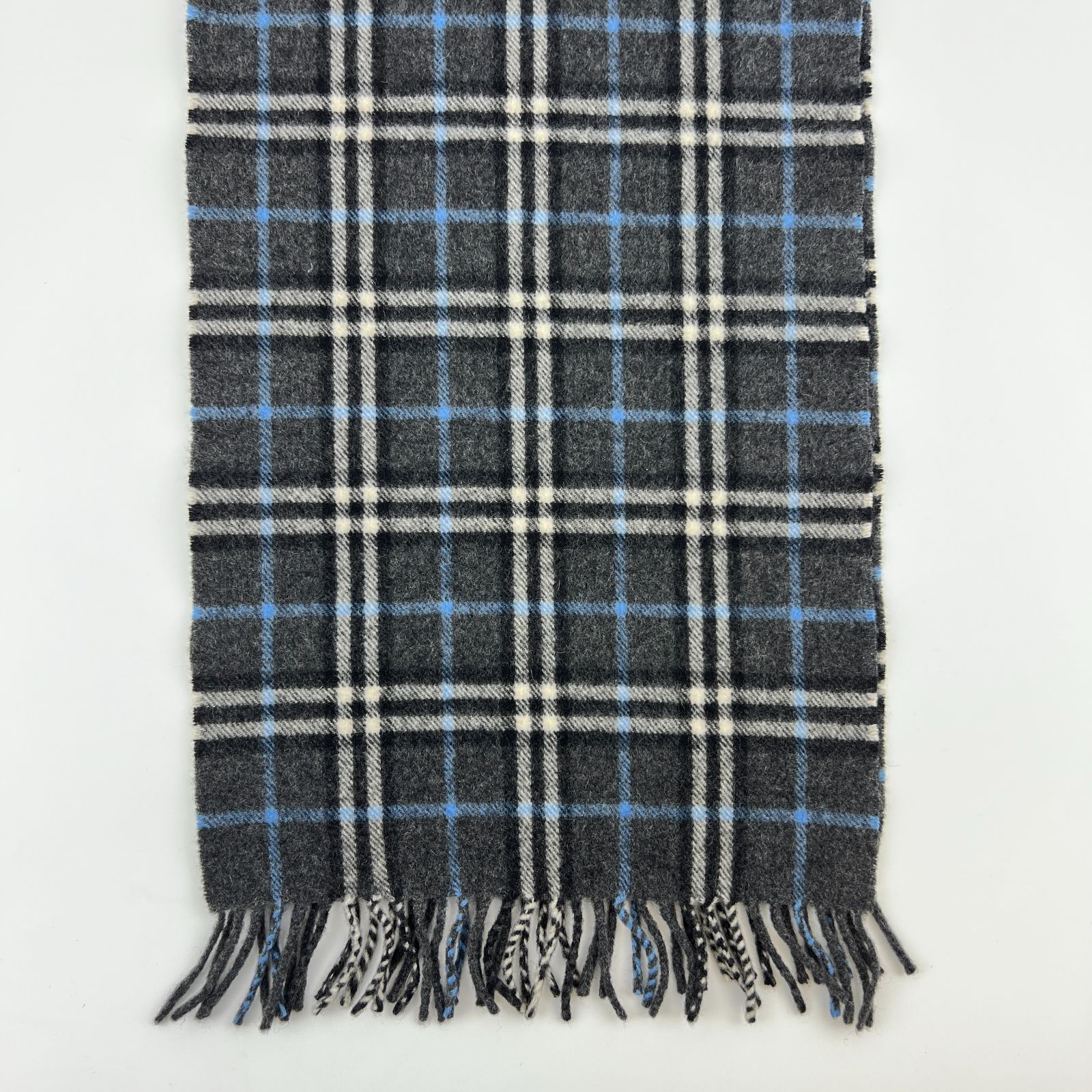 バーバリー ノバチェック マフラー ネイビー マルチカラー ウール レディース BURBERRY 【中古】 中古】BURBERRY バーバリー ノバチェック マフラー カシミヤ マルチ