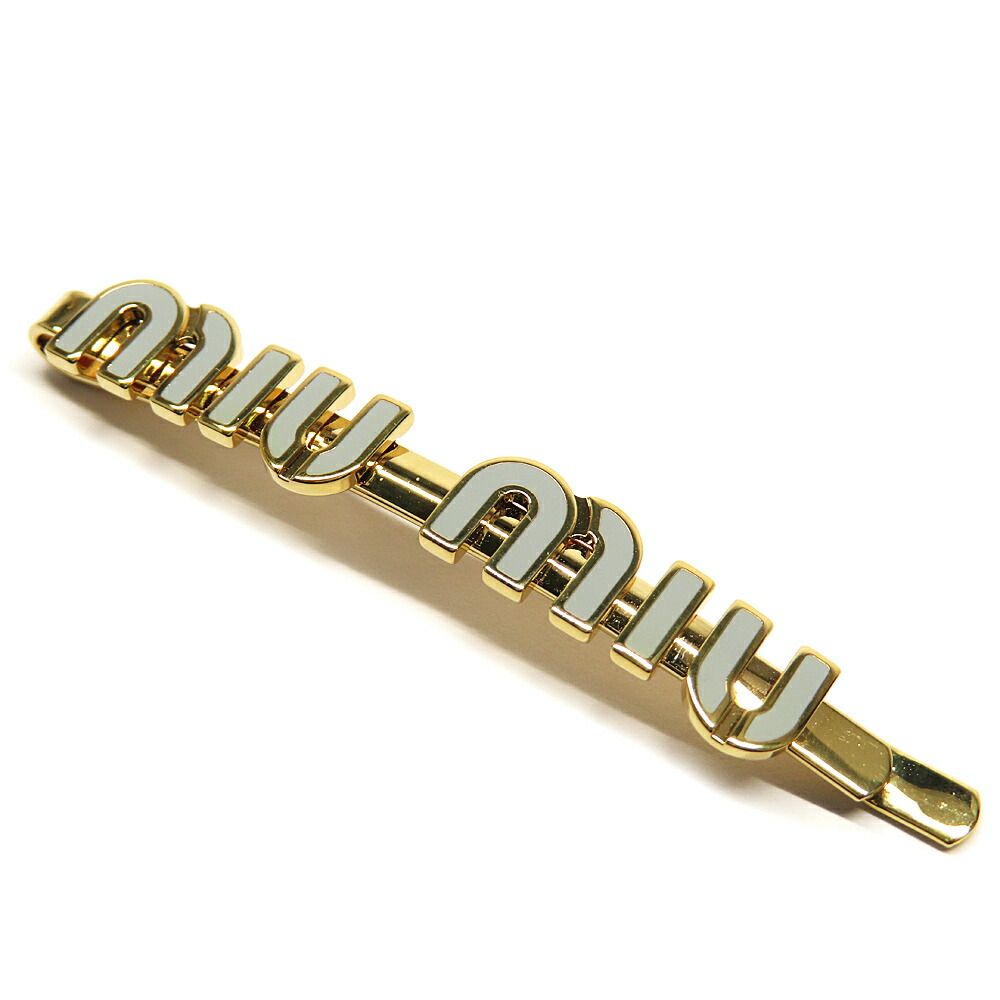 人気♬2点セット ミュウミュウ クリップ ゴールド miu miu（ミュウミュウ） ヘアクリップ 5JF136 2F6T レディース 2点