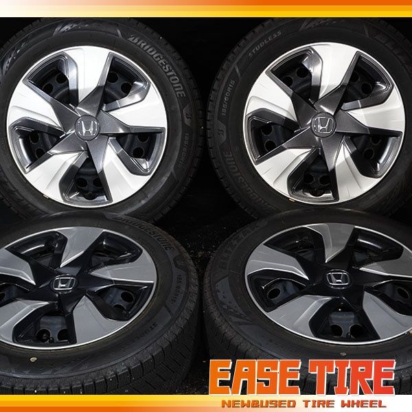 24年製 バリ山 ブリヂストン BLIZZAK VRX3 / ホンダ フリード 純正スチール 【 185/60R15 / 6J 100 4H 球面 4本 】 スタッドレス フィット シャトルにも