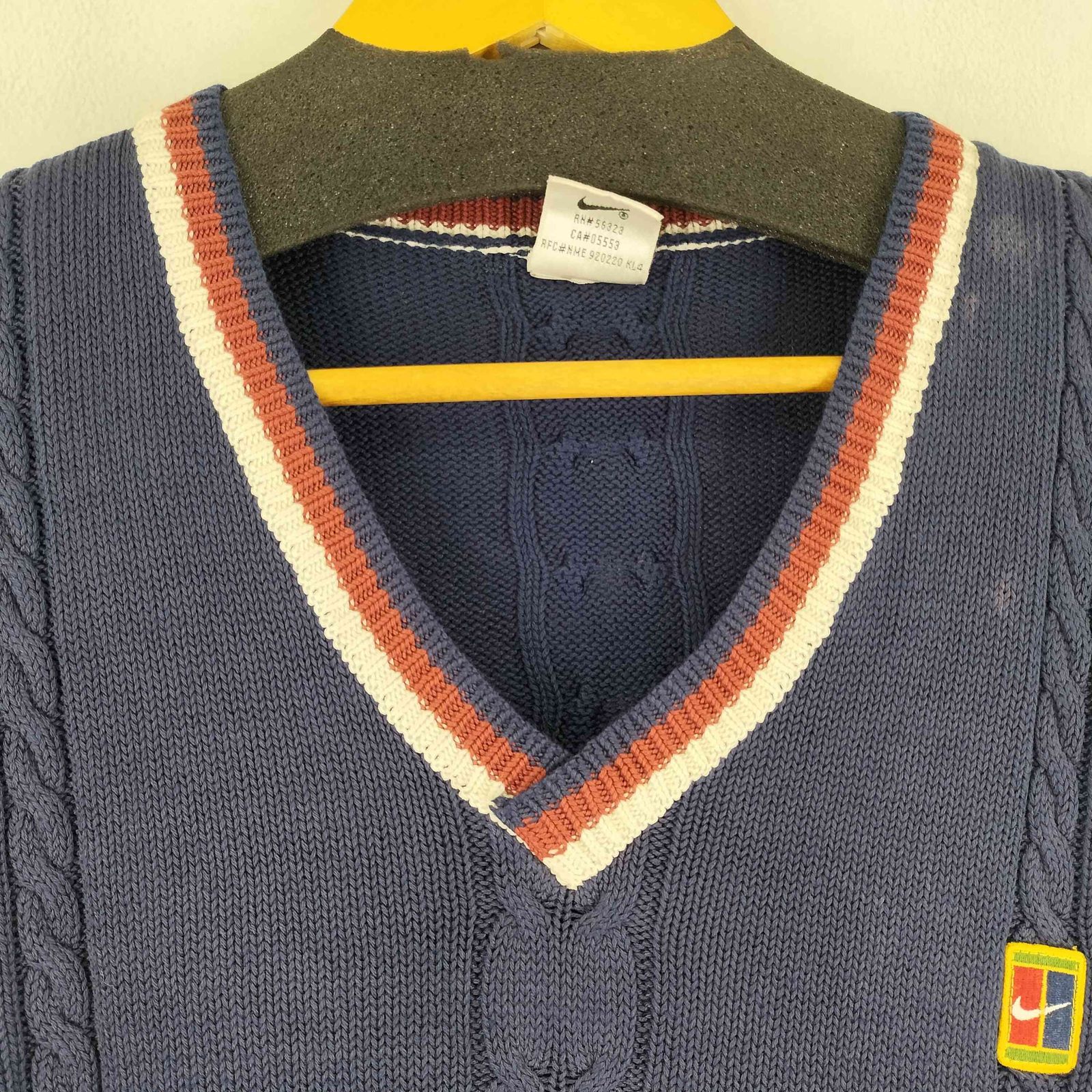 ナイキ NIKE 90-00S 白タグ ワンポイントロゴ刺繍 ニットベスト メンズ