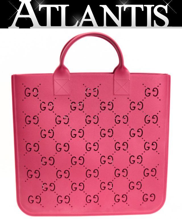 グッチ GUCCI GGスプリーム チルドレンズ トートバッグ ラバー 赤