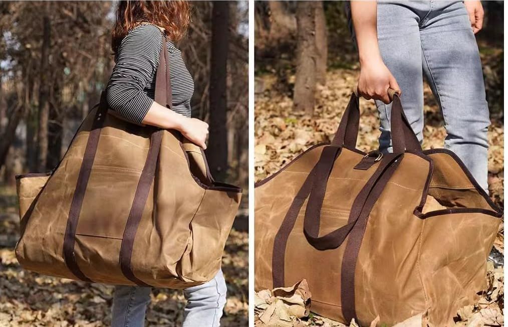 暖炉用木製ストレージ ブラックストーブ 錬鉄製 大型ログビン 暖炉ツール 屋内 屋外 薪ラック 薪 薪 暖炉用ラック 薪ラック用 暖炉 木製 収納  エルク 錬鉄製 大型 丸太 ビン 暖炉 ツール セット トング アクセサリー 屋内 屋外 ログラック 背の高い薪ラ MORLU 薪ストーブ 暖炉 薪収納バッグ 大容量のキャンバスの丸太のキャリアバッグ大容量の屋内暖炉の薪の収納袋のトート丸太の保持者屋外のワックスの石造りの木製キ