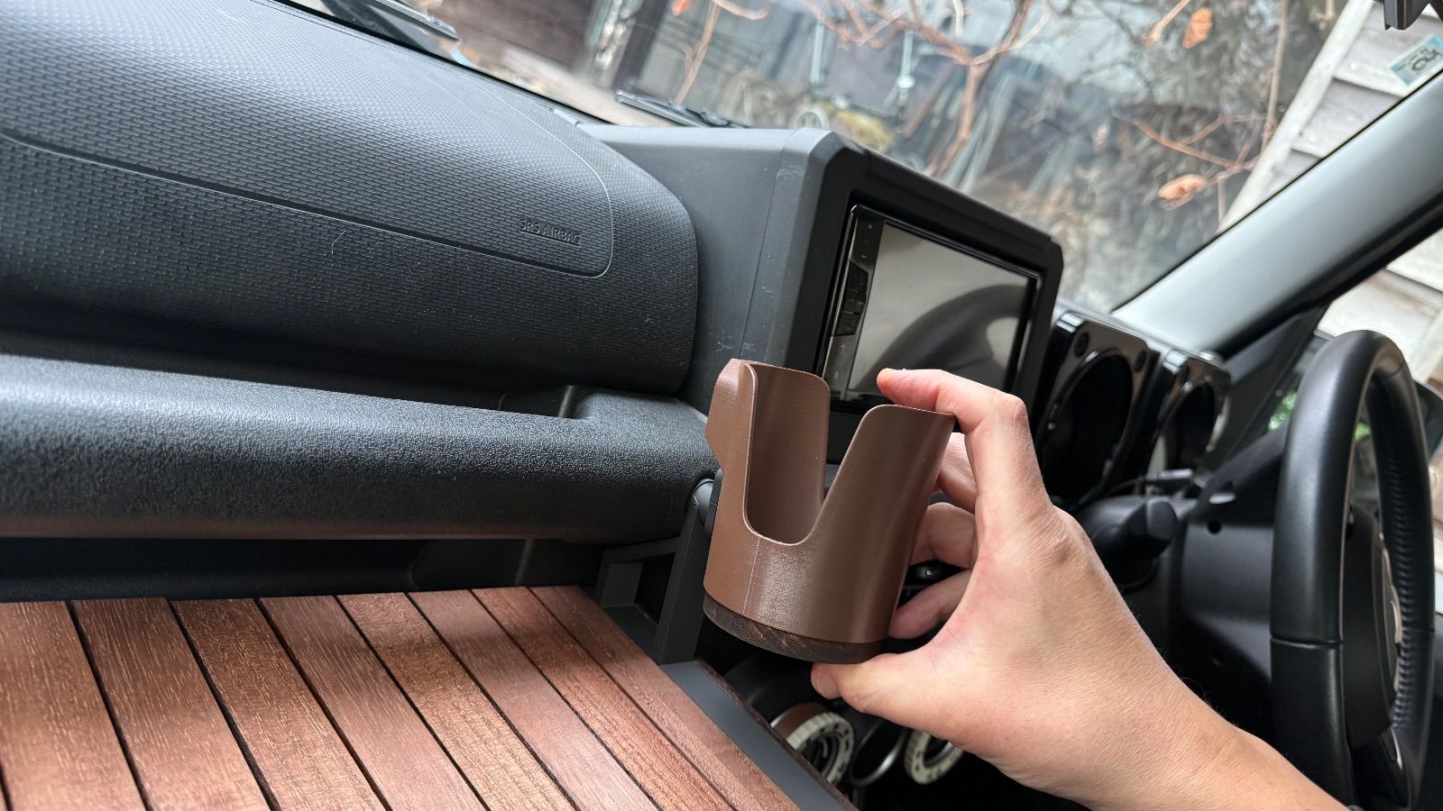 ジムニーJB64車内用 折りたたみ式 ウッドテーブル左右セット ジムニー