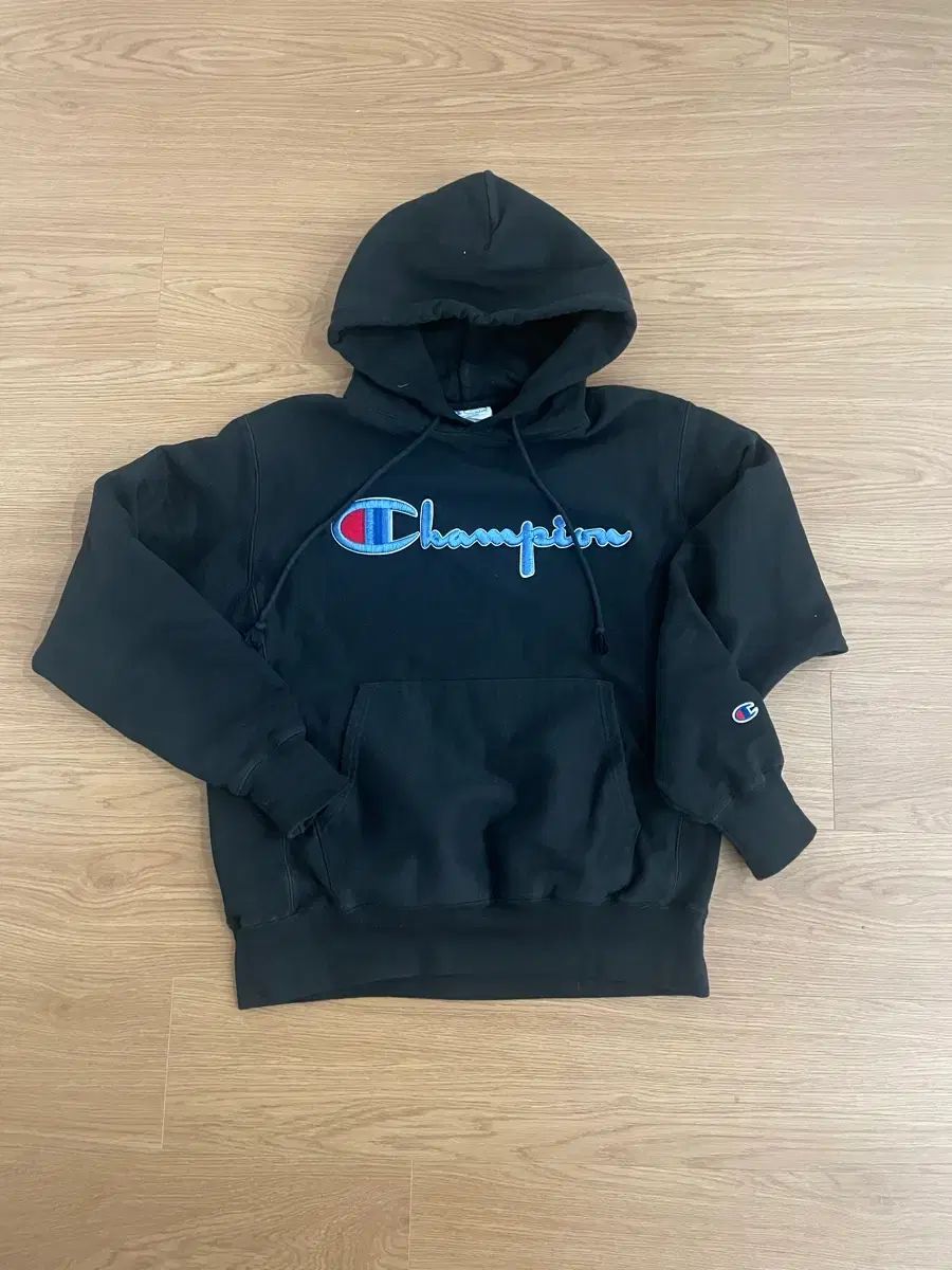 チャンピオン リバースウィーブ フーディー ブラック