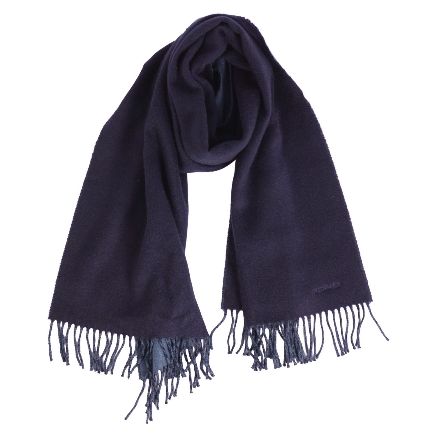 ［極美品］HERMES エルメス マフラー　フリンジ カシミヤ100% 極美品］HERMES エルメス マフラー フリンジ カシミヤ100% HERMES