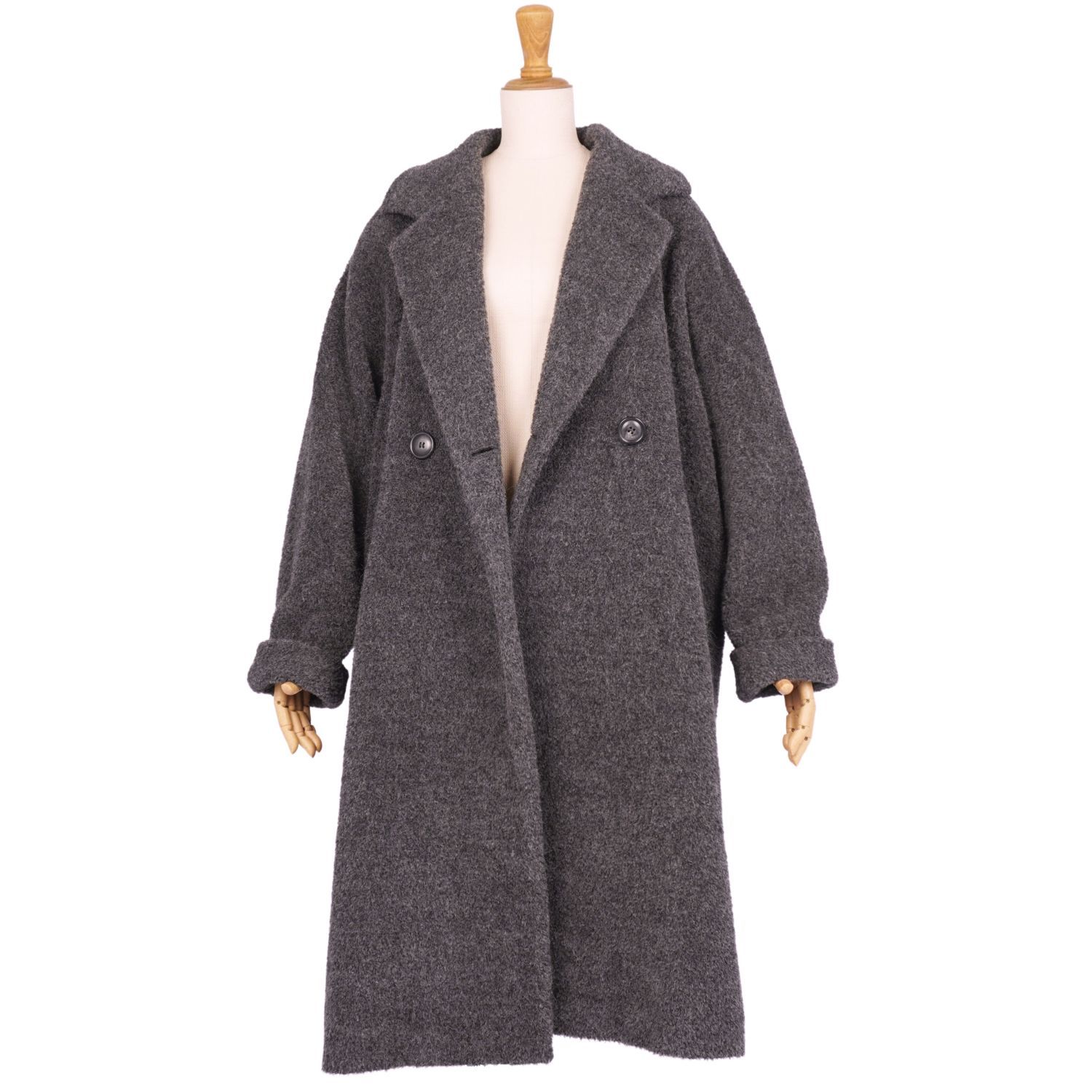 極美品 マックスマーラ Max Mara 白タグ ロングコート ダブルブレスト