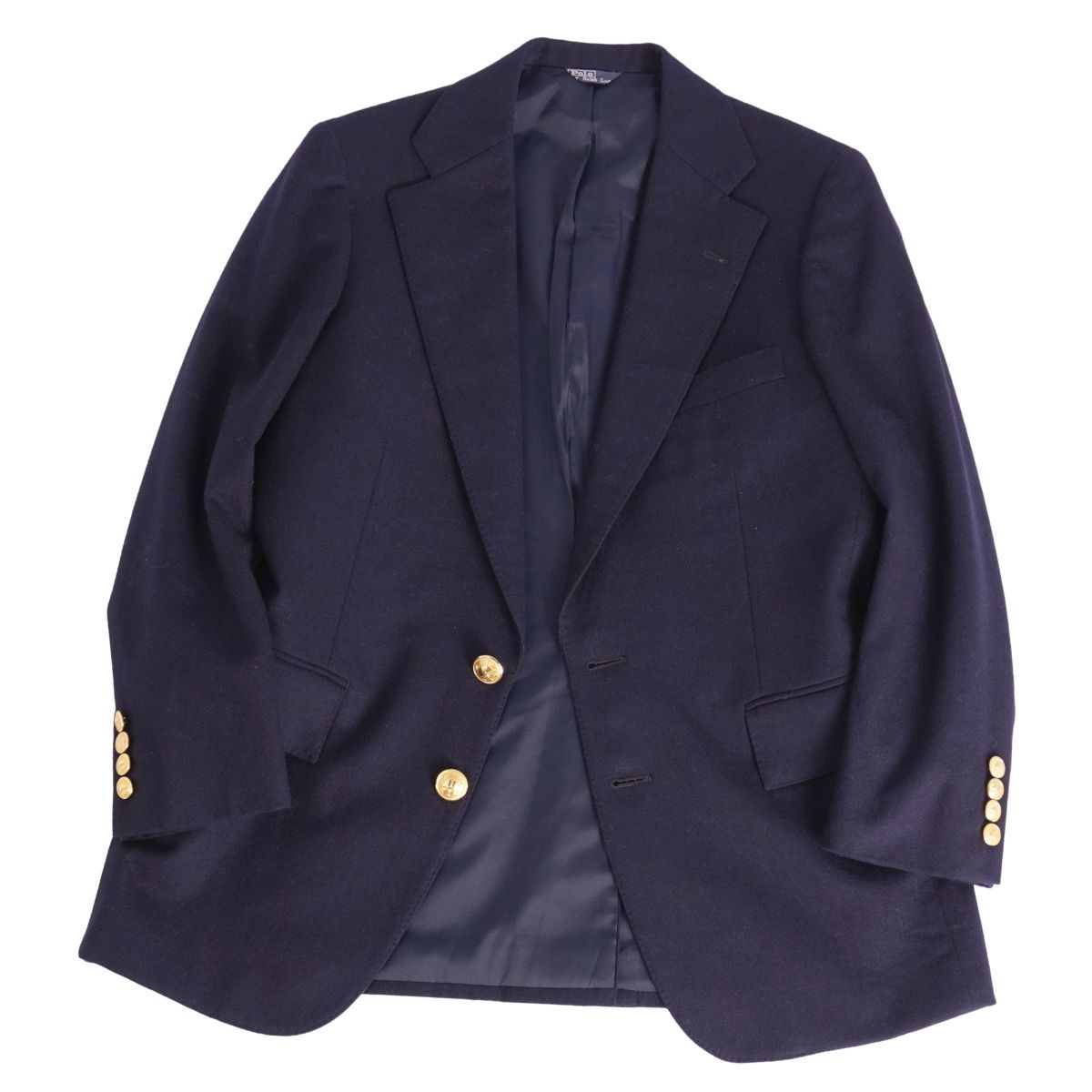 極美品【ラルフローレン】テーラードジャケット 紺ブレ 金ボタン イタリア製 M 極美品 ラルフローレン RALPH LAUREN ジャケット ブレザー テーラー